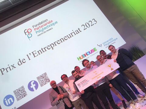 Prix de l'entrepreneuriat 2023 de la FPP hdf- gagnant équipe Scaratech gagnant équipe Scaratech