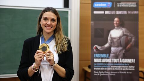 2024 10 14 Visite de Manon Apithy-Brunet - présente sa médaille d'or aux JO2024/Sabre 2024 10 14 Visite de Manon Apithy-Brunet